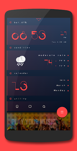 免費下載個人化APP|BLuE ReD for KLWP app開箱文|APP開箱王