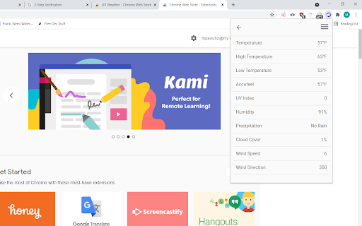 Weather Chrome Extension