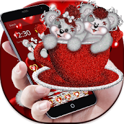 Cute Red Cup Teddy Bear Theme  Icon