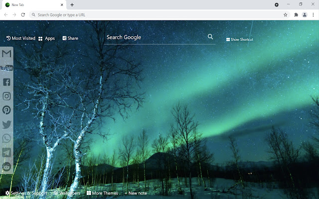 Aurora Wallpaper HD New Tab
