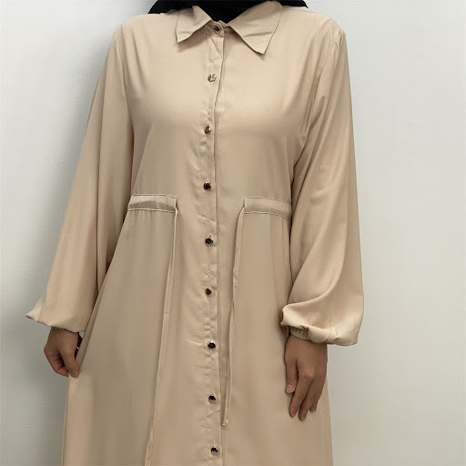Title 2, Clean Color Full Button Slim Fitting Dress, a s...