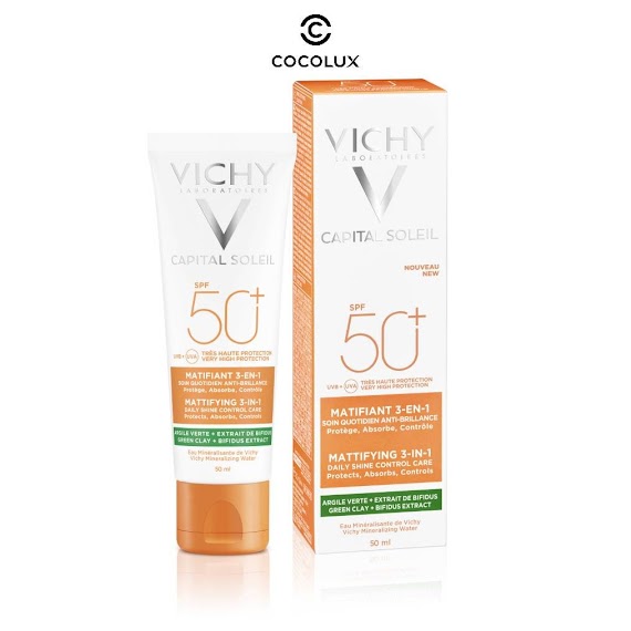 [Công Ty, Tem Phụ] Kem Chống Nắng Vichy Capital Soleil 3In1 Spf 50+ 50Ml - [Cocolux]