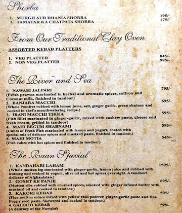 Kaafila menu 