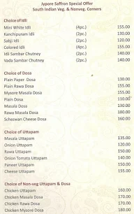 Jypore Saffron Inn And Suites menu 2