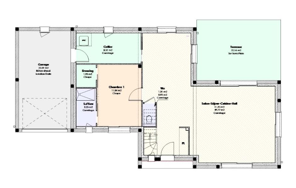 Vente maison neuve 6 pièces 123 m² à Joue-les-tours (37300), 379 800 €