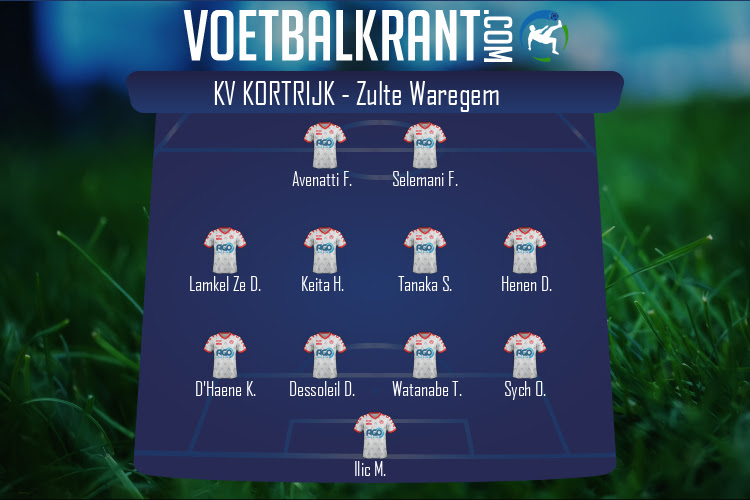 Opstelling KV Kortrijk | KV Kortrijk - Zulte Waregem (15/10/2022)