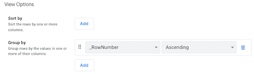 [Group by] オプション