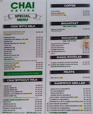 Chai Vatika menu 3