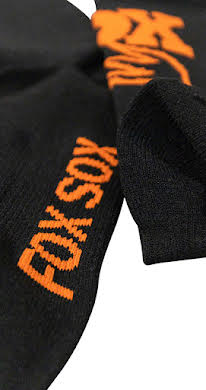 Fox Orange Logo Socks - Black, One Size alternate image 0