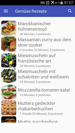 Gemüse (Gemüese) rezepte app kostenlos offline