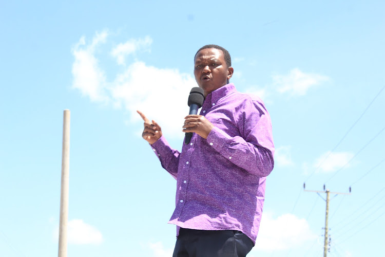 Alfred Mutua, Machakos Governor in Masii drumming support for his candidate, Mutua Katuku