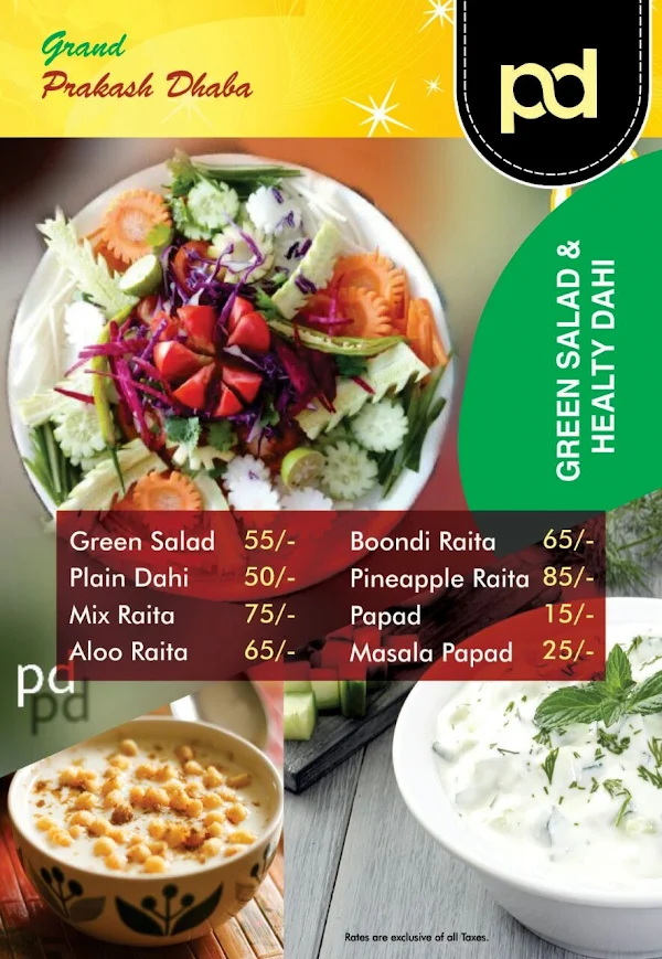 Grand Prakash Dhaba menu 
