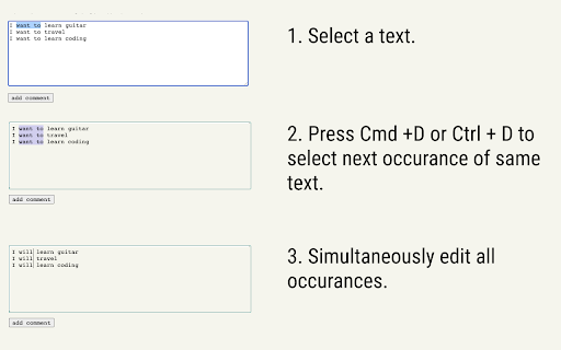 Multi Cursor for Chrome