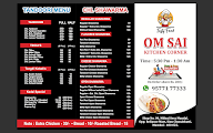 Om Sai Kitchen Corner menu 1