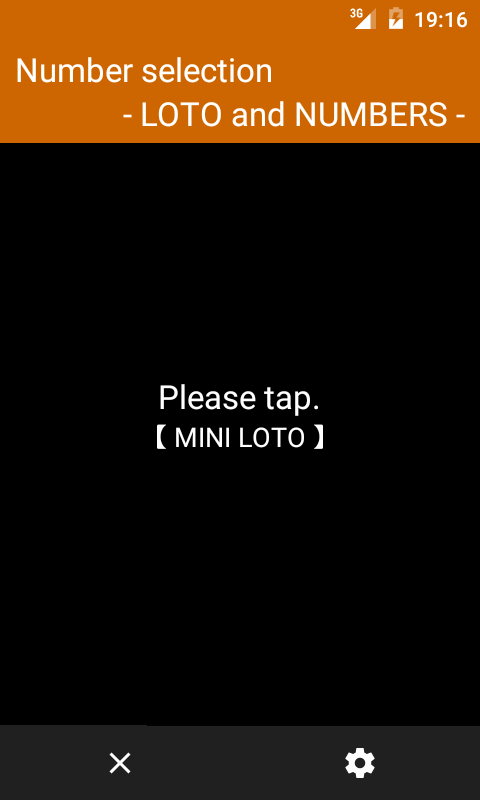 Number selection LOTO&amp;NUMBERS Screen 1