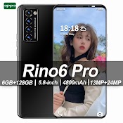 Điện Thoại Di Động Rino6 Pro Mới Nguyên (8G / 256G) Chơi Máy Ảnh Hd Màn Hình Lớn Game Thẻ Kép Android 5G Cod