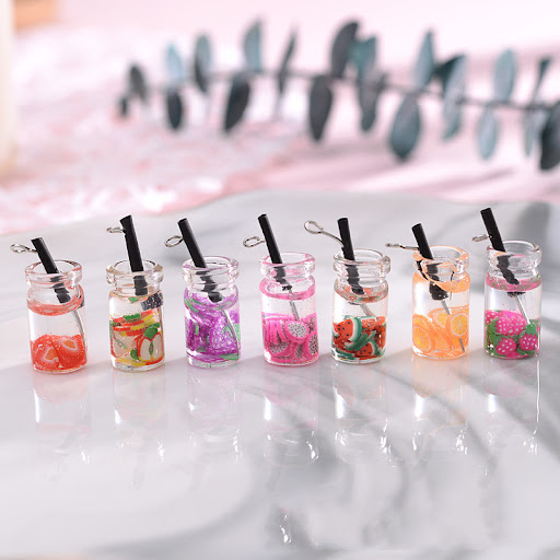 Title 6, DIY Earring Accessories Fruit Sliced Beverage B...