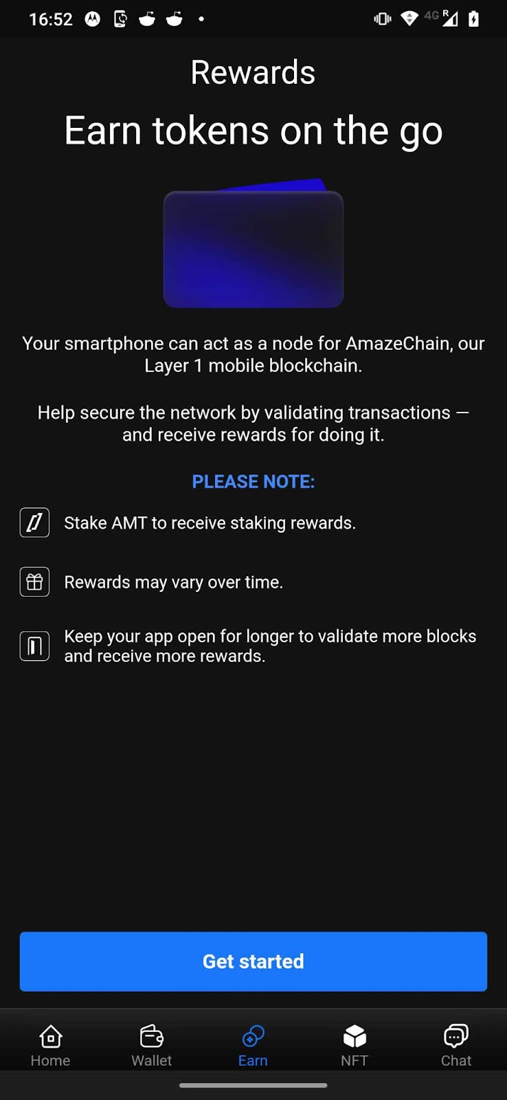 amazewallet app earn tokens staking AMT