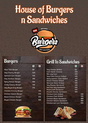 House Of Burgers N Sandwiches menu 