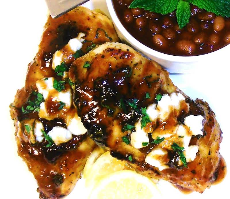 Grilled Figgy Chicken With Goat Cheese