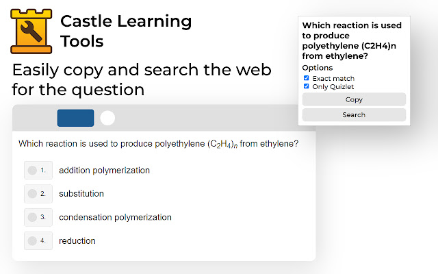 Castle Learning Tools chrome extension