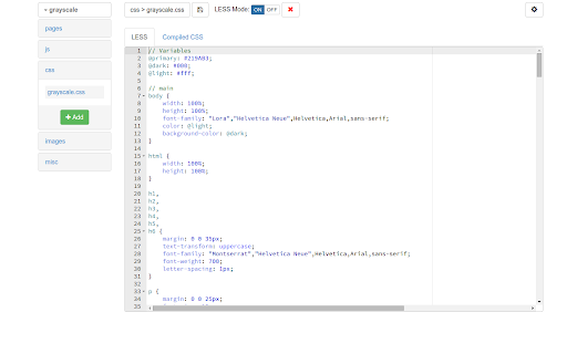 Bootzee Bootstrap and Less Editor