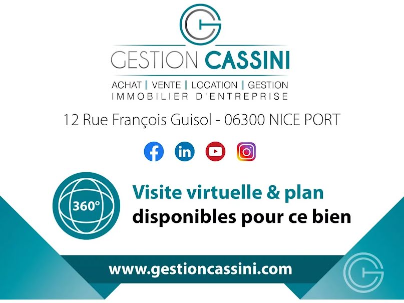 Location  locaux professionnels 6 pièces 130 m² à Nice (06000), 2 200 €