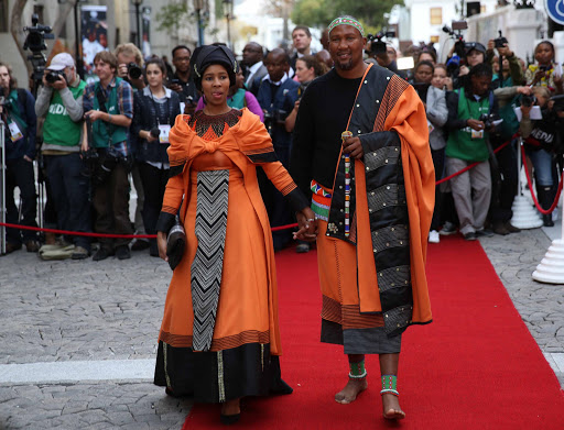 Mandla Mandela arrives at parliament for the state of the nation address
