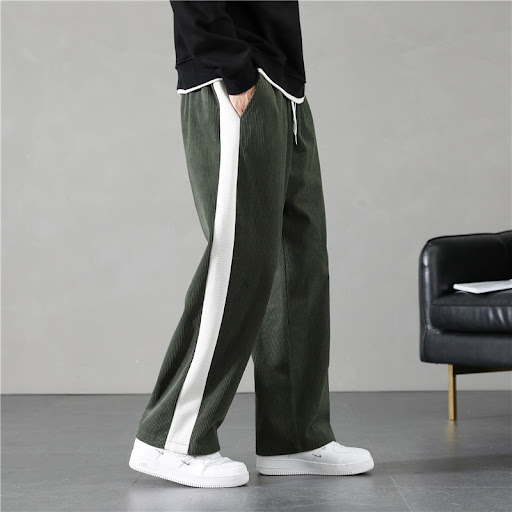 Title 8, Plus size loose straight ankle tied contrast co...