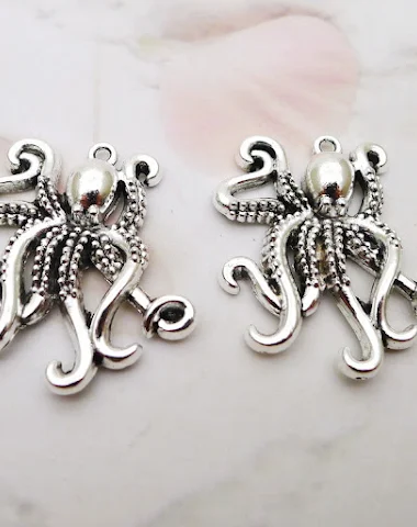 Antike Silber-Oktopus-Ornament-Acce - 3