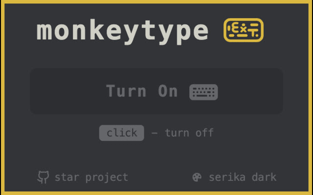 MonkeyType Extension