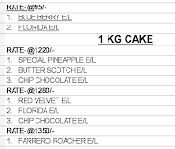 Sanjay Bakers menu 2