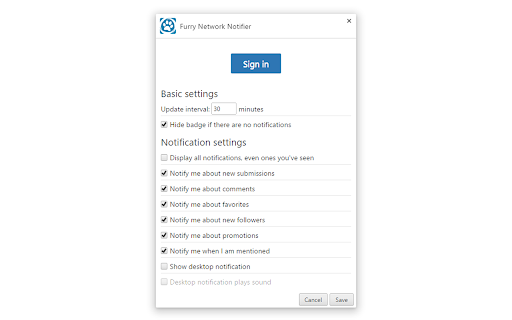 Furry Network Notifier