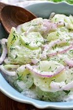 Creamy Cucumber Salad was pinched from <a href="https://www.lemontreedwelling.com/creamy-cucumber-salad/" target="_blank" rel="noopener">www.lemontreedwelling.com.</a>