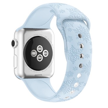 Dây Đeo Đồng Hồ Bằng Silicone In Hoa Tuyết Cho Apple Watch 49 45 41 40 44 42 38 Mm 45Mm 41Mm 40Mm 8 Ultra 7 6 5 4 3 2
