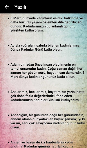 Kadınlar Günü Mesajları