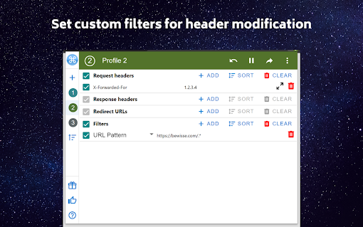 ModHeader - Modify HTTP headers