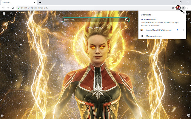 Captain Marvel Live Wallpaper New Tab