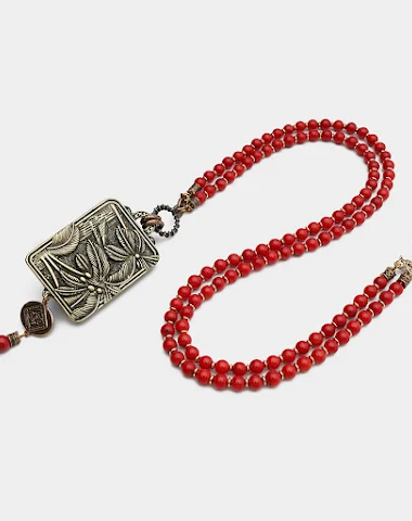 Red Sea Bamboe Kralenketting Natuur - 2