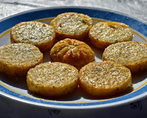 Hot Air Fried Polenta  Rounds