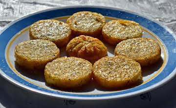 Hot Air Fried Polenta  Rounds