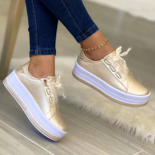 Title 1, Chaussures femmes à plateforme, lacets, style e...