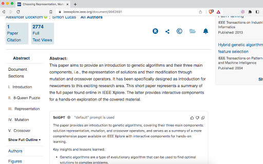 SciGPT: Summarize a scientific paper