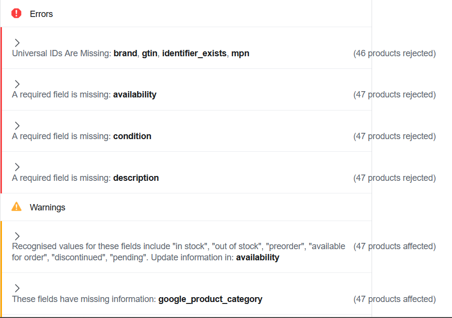 facebook errors