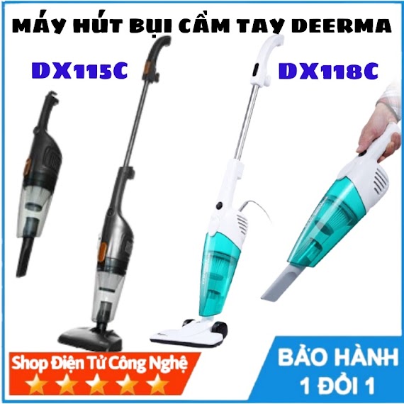 Máy Hút Bụi Cầm Tay Deerma Dx118C (Xanh) / Dx115C ( Đen)