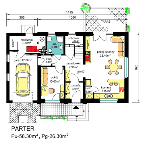 BW-03 wariant 6 - Rzut parteru