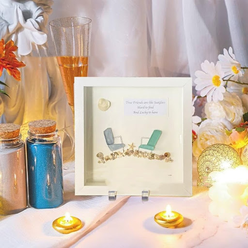 Title 1, Sea Glass Beach Chair Friendship Photo Frame, p...
