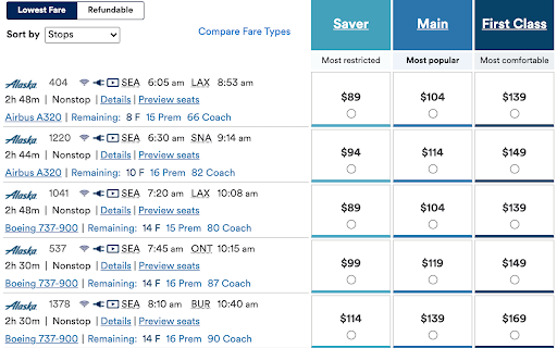 Unofficial Enhanced Alaska Airlines Shopping