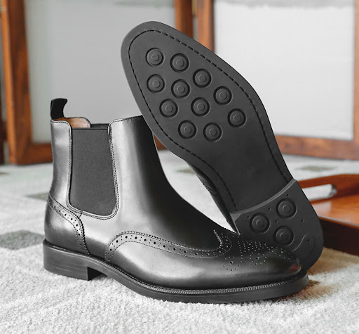 Title 7, Mens Leather Tip Western Boots, Stylish and Du...