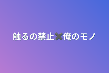 「触るの禁止✖俺のモノ」のメインビジュアル